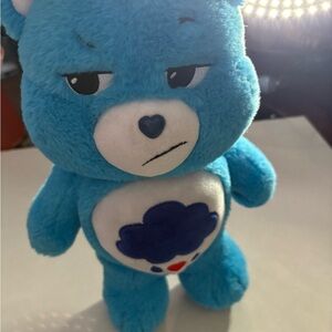 Blue and White Stuffed Bear with Cloud Design